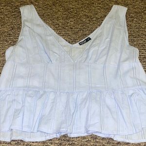 Light blue cute going out top